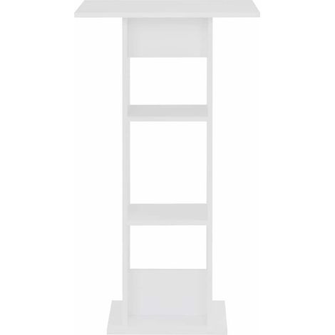 Maison Exclusive - Mesa de bar blanca 60x60x110 cm (1/5)