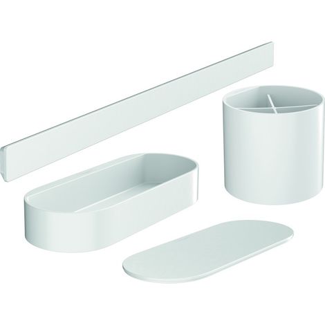 Hansgrohe Wall - Set de accesorios de baño, blanco mate 27968700