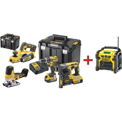 DEWALT Akku-Set Holz 18 V DCD796 / DCH273 / DCP580NT / DCS335NT / DCR019 (1/4)