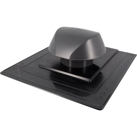 Chapeau de ventilation ATEMAX avec platine pour toiture ardoise Ø100 - Anthracite