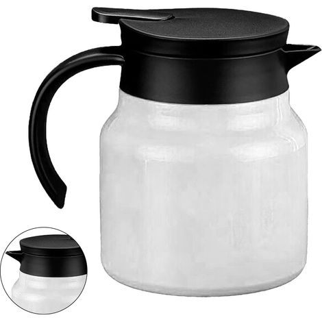 Isolierte Teekanne (1000 ml) mit herausnehmbarem Wasser-/Tee-Trenner, weiß, ideal für den Heimgebrauch. (1/5)