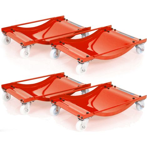 JOMAFA Juego de 4 portacoches/posicionadores para Mover Coches, 450 Kg