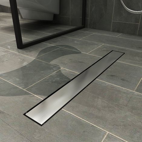 SIRHONA Canale doccia 80 cm in acciaio inox extra piatto Scarico doccia 2 in 1 piastrellabile Scarico pavimento bagno (1/5)
