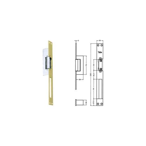 INCONTRO ELETTRICO 67F0  cm.25 acciaio finitura oro (Y67F0508)    YALE