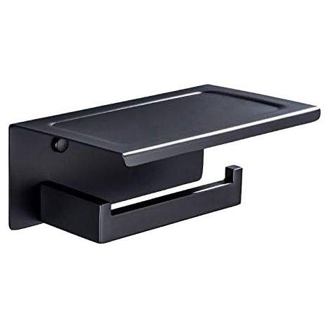 Stainless Steel Black WC Holder Toilet Paper Roll Towel
