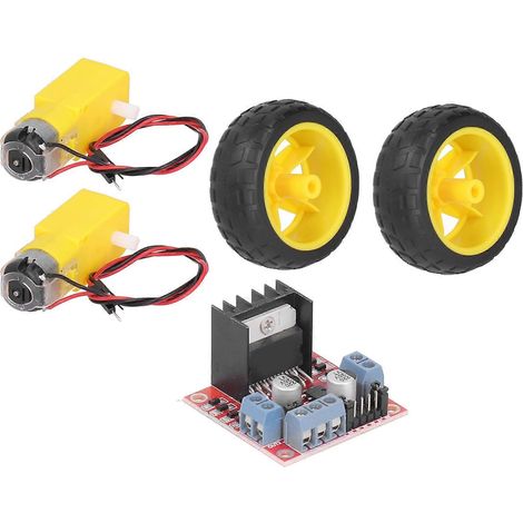 Module moteur DC3-6V L298N pour pneu et moyeu de roue de voiture télécommandée, compatible avec les accessoires de voiture télécommandée. (1/5)