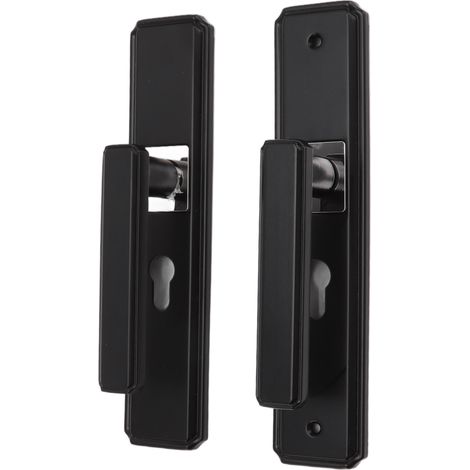 Serrure à levier universelle en alliage d'aluminium noir pour porte de chambre et maison (1/5)