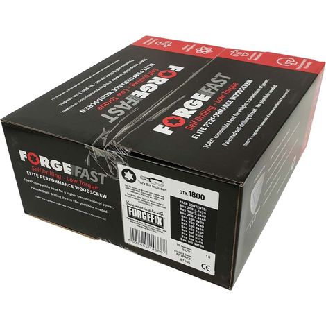 ForgeFix FFTPACK ForgeFast Torx Compatible Wood Screw Pack 1800 Piece (1/5)