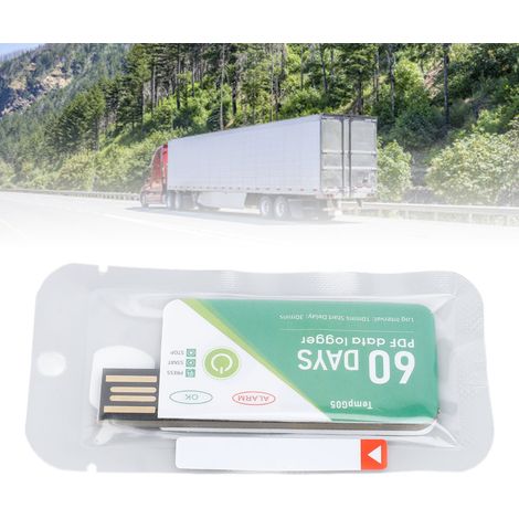 Enregistreur de température USB IP67 imperméable à usage unique - Plage -30°C/+60°C, alarme rapide, stockage 18000 données, rapport PDF automatique (1/5)