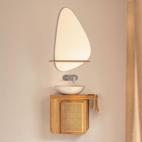 SKLUM Hängendes Badezimmermöbel-Set 60x40 cm aus Teakholz Georgy