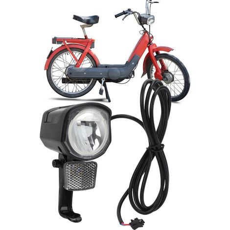 Phare avant pour vélo électrique, lumière LED DC12V-72V, connecteur SM 2 broches, durable en ABS, éclairage puissant pour e-bike. (1/5)
