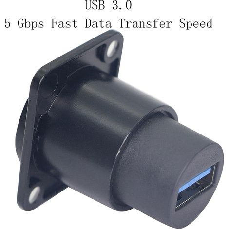 Paquete de 2 conectores USB 3.0 tipo D hembra de metal