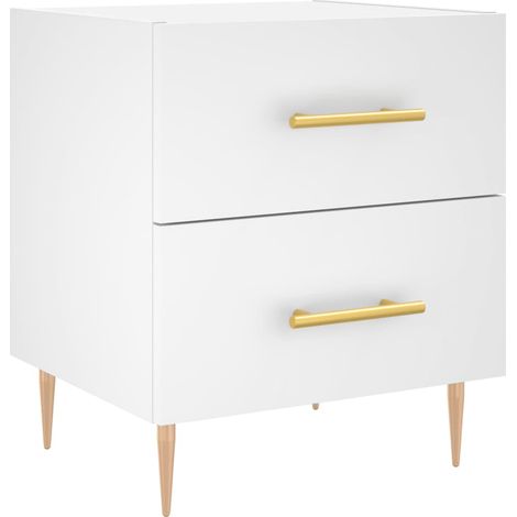 Maison Exclusive - Nachttisch Weiß 40x35x47,5 cm Holzwerkstoff