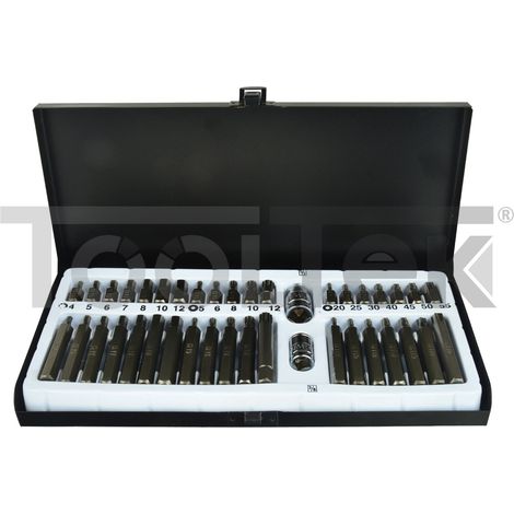 GEKO G10030 SET 40pz PORTAINSERTI TORX-EXA-XZN LUNGHI CORTI IMPRONTA