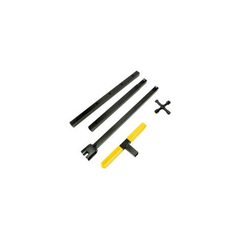 Clé de compteur d'eau, poignée en T pliable, outil d'arrêt multifonctionnel en acier pour la réparation jaune (1/5)