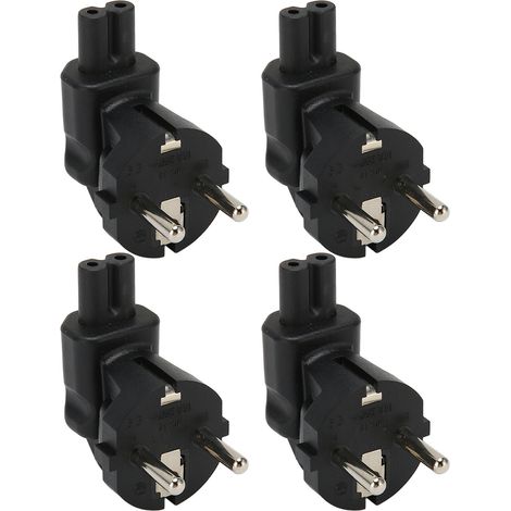 Lot de 4 adaptateurs secteur universels EU4,8 mm vers IEC320 C7 pour ordinateur. (1/4)