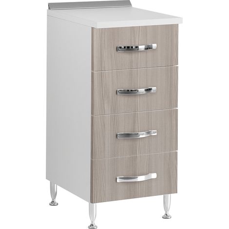CASSETTIERA PER CUCINE COMPONIBILI L.40 x P.50 x H.85. - col. olmo - LINEA AZZURRA