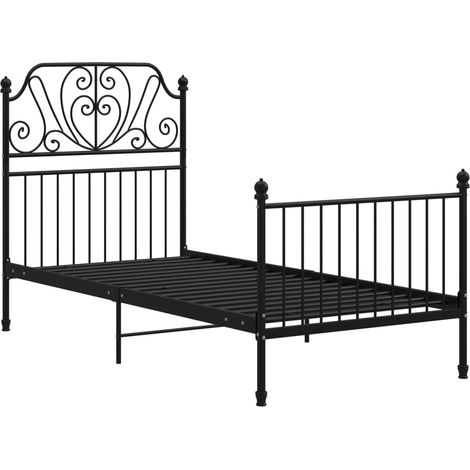 Maison Exclusive - Bettgestell Schwarz Metall 100x200 cm