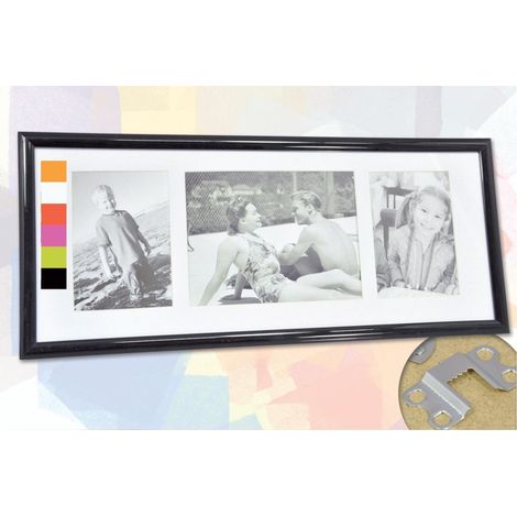 Cornice Portafoto da Parete multi cornice 3 foto color 22 x 55 cm Vari Colori (1/3)