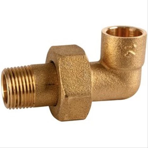 Lot de 10 coudes union laiton à souder cuivre Ø14 - mâle 1/2'' (15/21)
