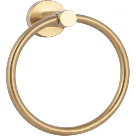 Handtuchring aus gebürstetem Edelstahl, schlichter runder Handtuchhalter für moderne Badezimmer, Küchen im Landhausstil, Wandorganizer (Gold) (1/4)