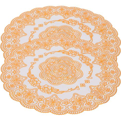 2 Pièces Sous-verres 30x30 cm Dorés pour Mariage, Fête et Décoration de Table (1/5)