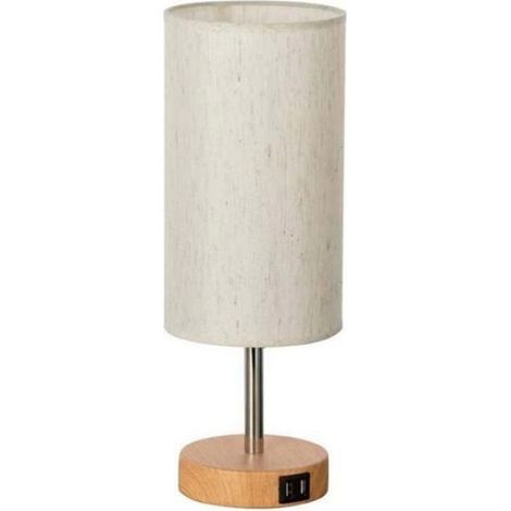 Table de Chevet de Chambre à Coucher - Lampe Tactile à Intensité Variable à 3Voies Ports de Charge USB C et Prise Secteur Prise UE (1/4)