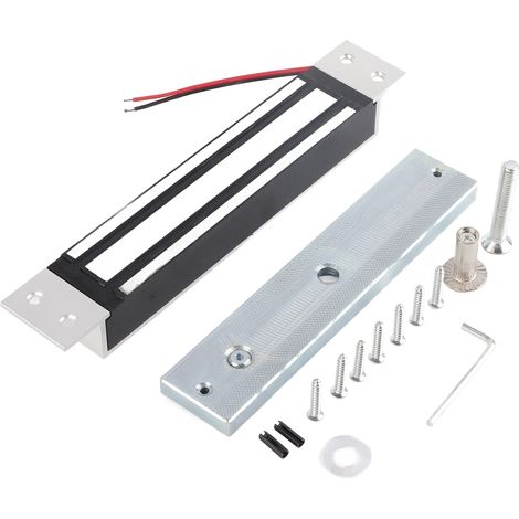 Serrure magnétique 280kg 12V, verrouillage sécurité NC, 600Lbs pour portes blindées et portails. (1/5)