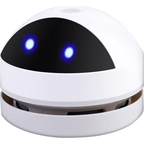 Mini aspirateur de table, mini aspirateur rechargeable par USB, portable, sans fil, aspirateur de bureau, haute puissance d'aspiration pour bureau, maison, bureau et voiture, blanc (1/5)
