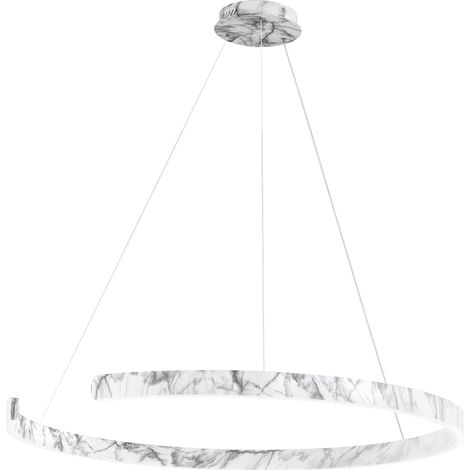 "Sospensione semicircolare LED NAVEL in metallo effetto marmo con CCT 100 cm." (1/2)