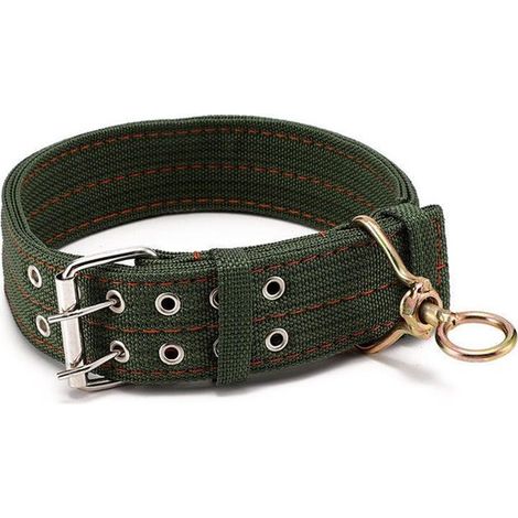 Collare regolabile in nylon a 4 strati, 74 cm (29 pollici) con due file di fibbie in metallo e catenella di trazione per cani, mucche, pecore, cavalli, capre e K (1/5)