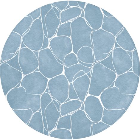 TAPPETINO DA BAGNO Organico - Motivo - Blu 70x70 cm