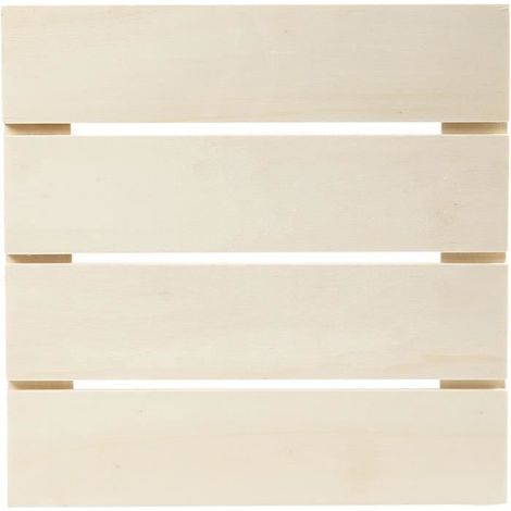 Panneau de lattes en bois - Réf 56120 - Beige - Bois massif - Montage vertical/horizontal (1/4)