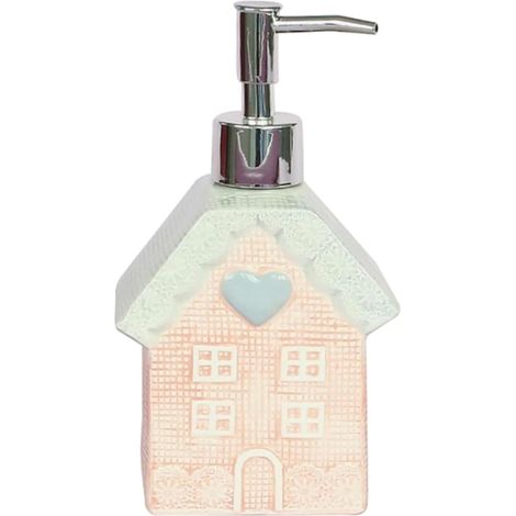 Distributeur de savon créatif en forme de maison, 330 ml, céramique-AquaForge (1/5)
