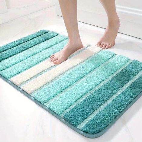 Tapis de bain antidérapant pour sol et baignoire, tapis de bain ultra-absorbants, moelleux et lavables pour salle de bain