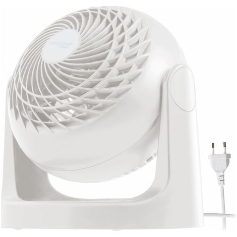 Ventilateur de table silencieux 30W – Inclinaison verticale 360° – 3 vitesses – Flux d'air puissant jusqu'à 12m – Pour espaces jusqu'à 13m² – Multiroir
