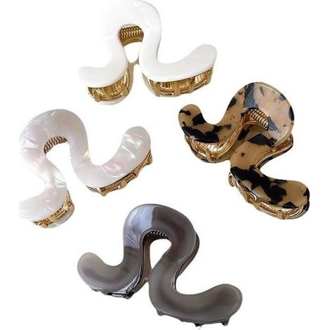 Modische, halbhohe Haarspange, kleine, minimalistische Haarspange für Damen, Haaraccessoire für hohen Pferdeschwanz (1/5)