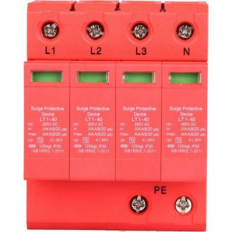 Dispositif de parafoudre basse tension de parafoudre de maison de 4P 40KA 385V 20A (1/5)