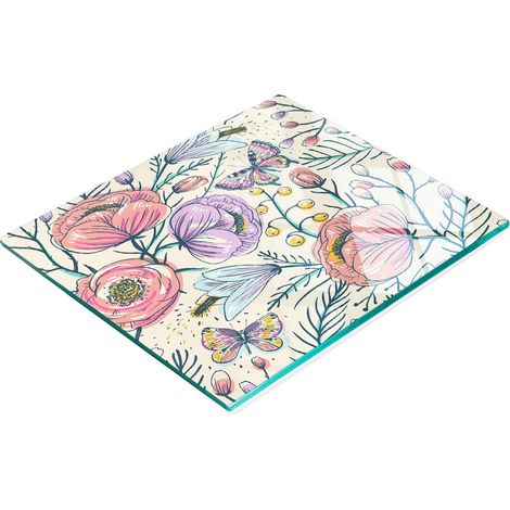 Pannello decorativo multifunzionale in legno temperato, colore rosa vintage, per cucina, 60x52 cm. (1/5)