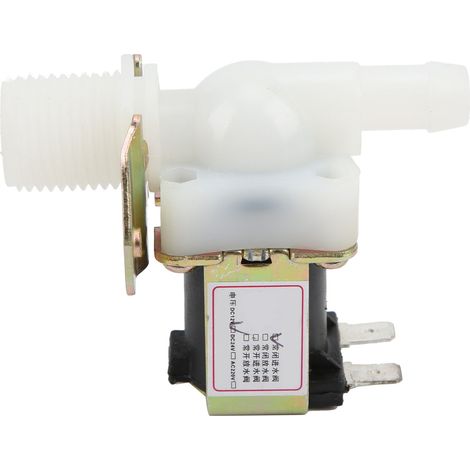 Électrovanne en plastique normalement fermée 12V DC, entrée/sortie G1/2 à 12mm, pour eau, usage automatique. (1/5)