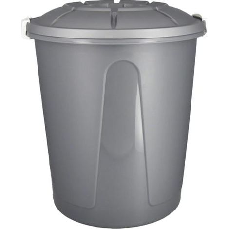 BIDONE MODELLO STELLA 25 LT CON TAPPO E MANICI COLORE ARGENTO (1/2)