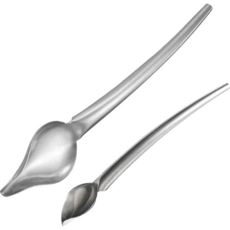 Cuillère À Sauce En Acier Inoxydable - Embout Effilé Pour Décoration Précise - Idéale Pour Plats Salés Et Sucrés - 1 Pièce (1/5)