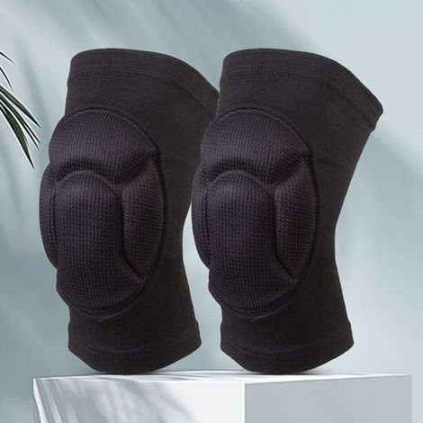 Rodillera - 1 par de rodilleras flexibles, adecuadas para voleibol, baile, fútbol, ciclismo de montaña y muay thai. (1/2)