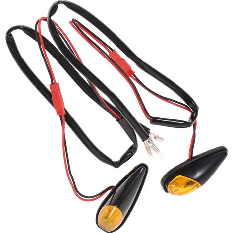 iplusmile Clignotant de Moto LED Noir Abs 2 Pièces à Fixation (1/5)