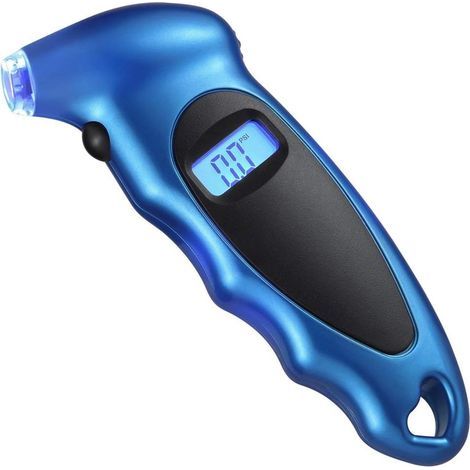 Digital Pneu Pression manomètre Voiture Camion Pneu Pression Checker rétro-éclairé LCD et antidérapant Grip (1/5)