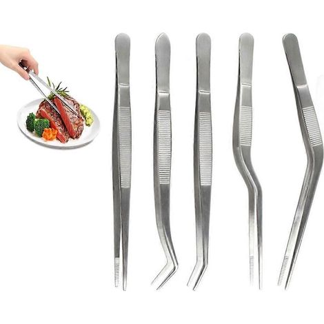 Lot de 5 pinces à barbecue, pinces de cuisine innovantes pour la manipulation des aliments (1/4)