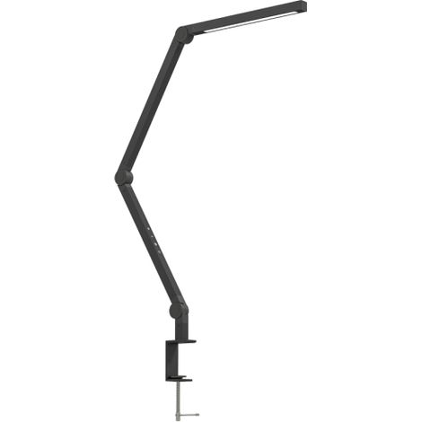 Lampada da scrivania, luminosità e temperatura colore regolabili, clip in metallo, 96 LED, nera. Spedizione dal sito. (1/5)