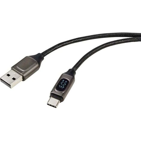 Câble USB USB 2.0 USB-A mâle, USB-C® mâle 0.50 m argent (métallisé) RF-6249500 Q514373 (1/4)
