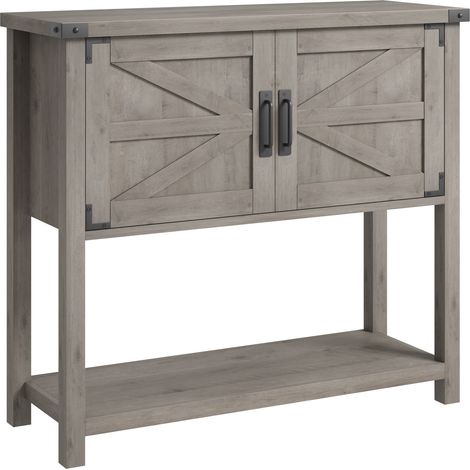 Table de Console Farmhouse avec 2 Portes, Table d'entrée avec 2 armoires de Rangement, Buffet Farmhouse pour la Cuisine, l'entrée, Le Salon, 32 Pouces, Gris (1/5)