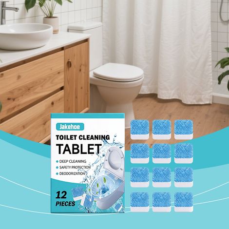 WC-Reinigungstabletten entfernen Flecken und Vergilbungen in der Toilette, erfrischen die Luft und reinigen die Toilette – 12 Stück -- BIEMMEDUE (1/5)